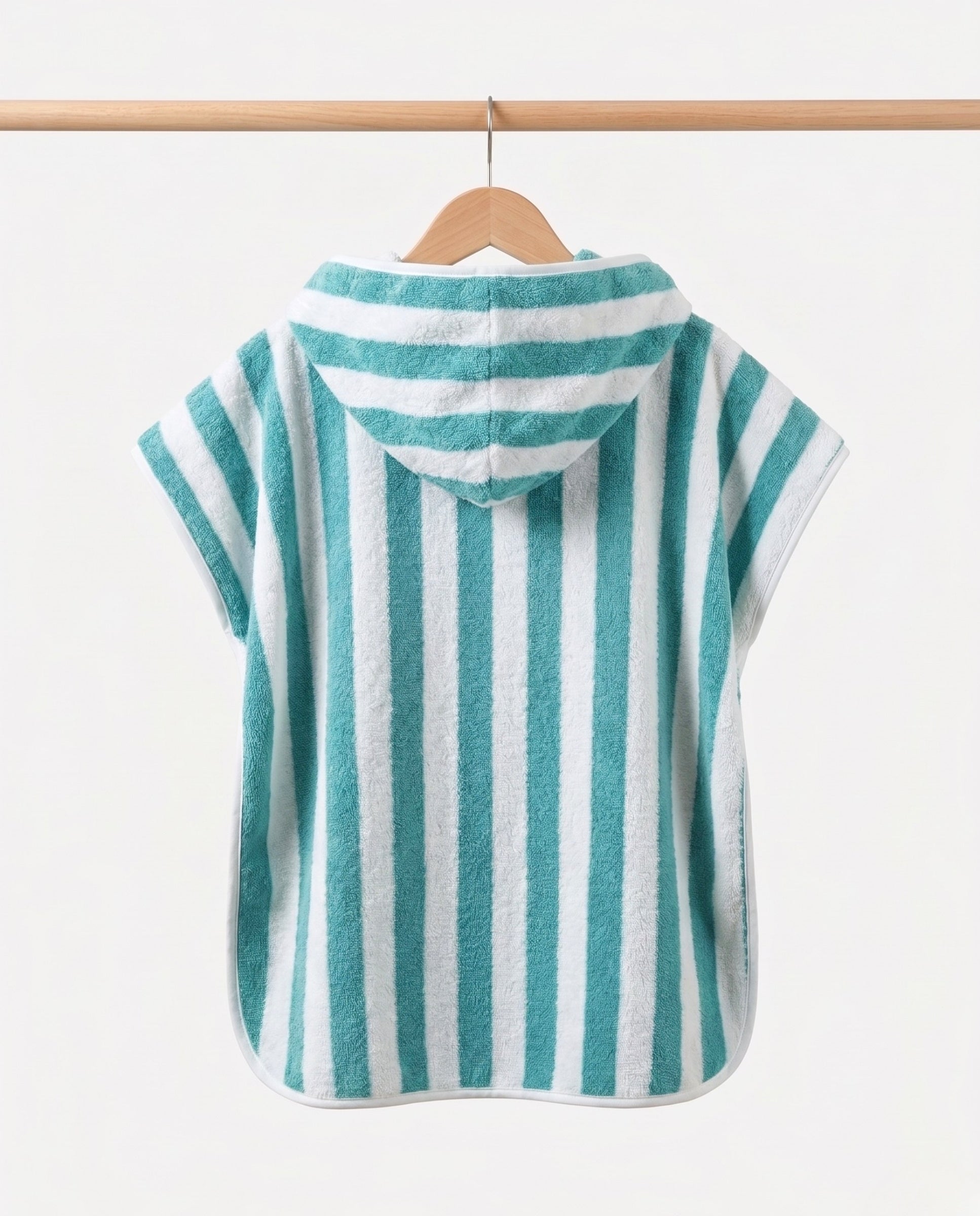 PONCHO TERRY KIDS - Rayas Verde