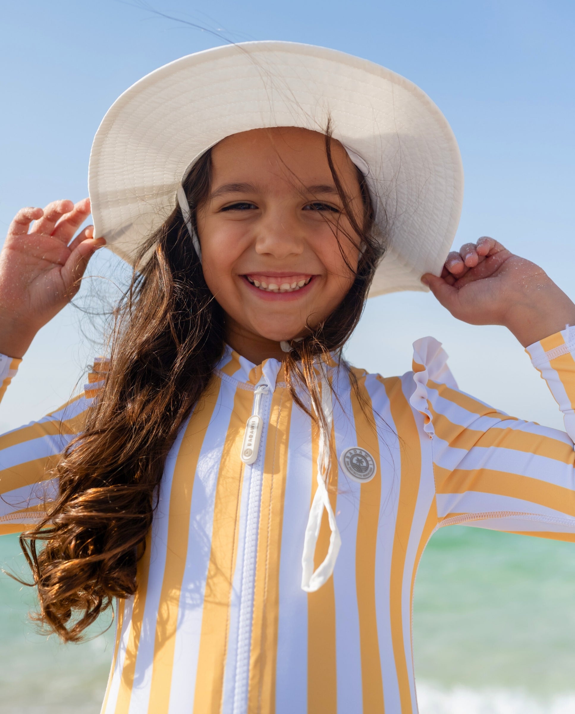 BAÑADOR NIÑA MANGA LARGA - Summer Stripes