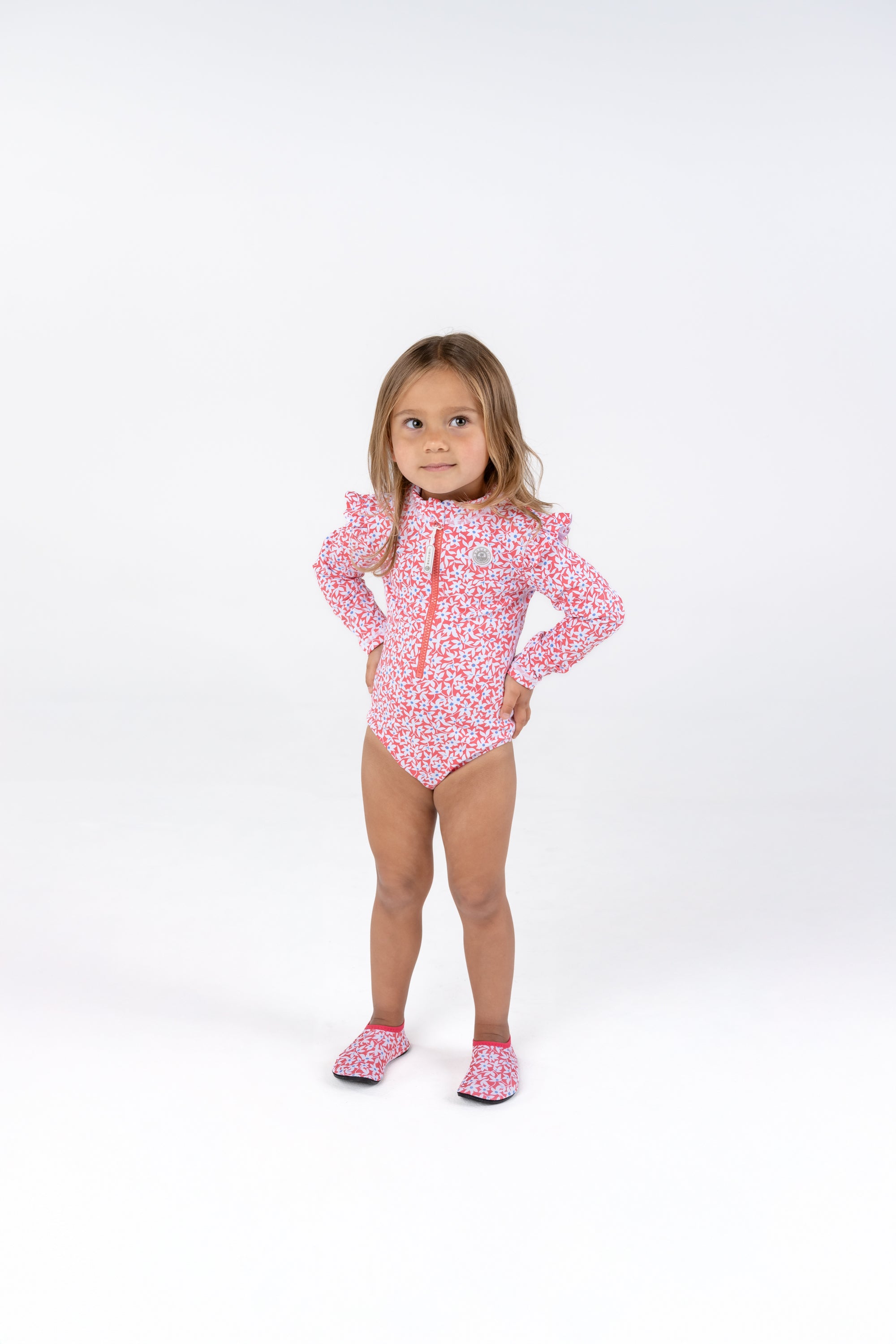 BAÑADOR NIÑA - VOLANTES - Floral ditsy