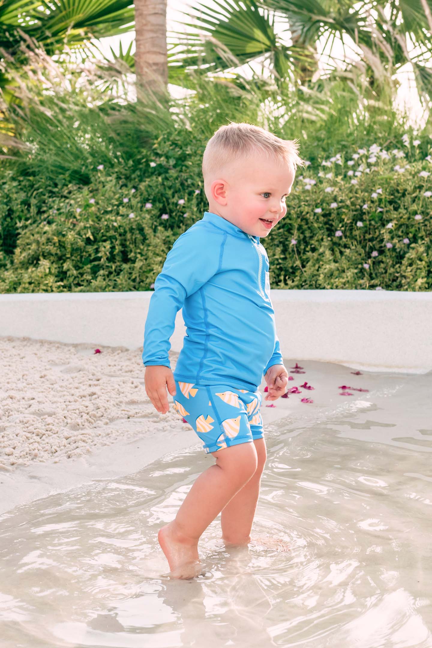 Fato de banho Boxer para menino - Peixe Amarelo