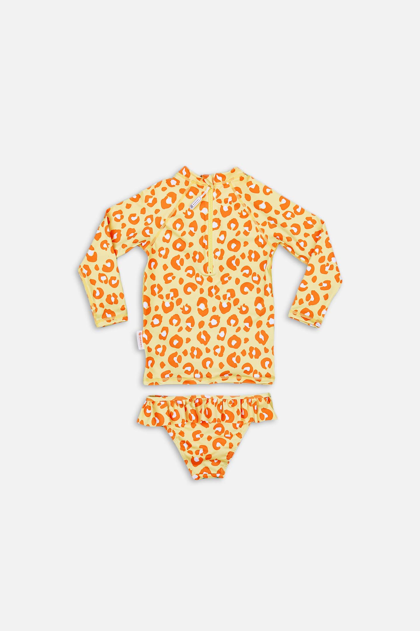 Bañador niña anti UV 2 piezas - Animal Print Amarillo