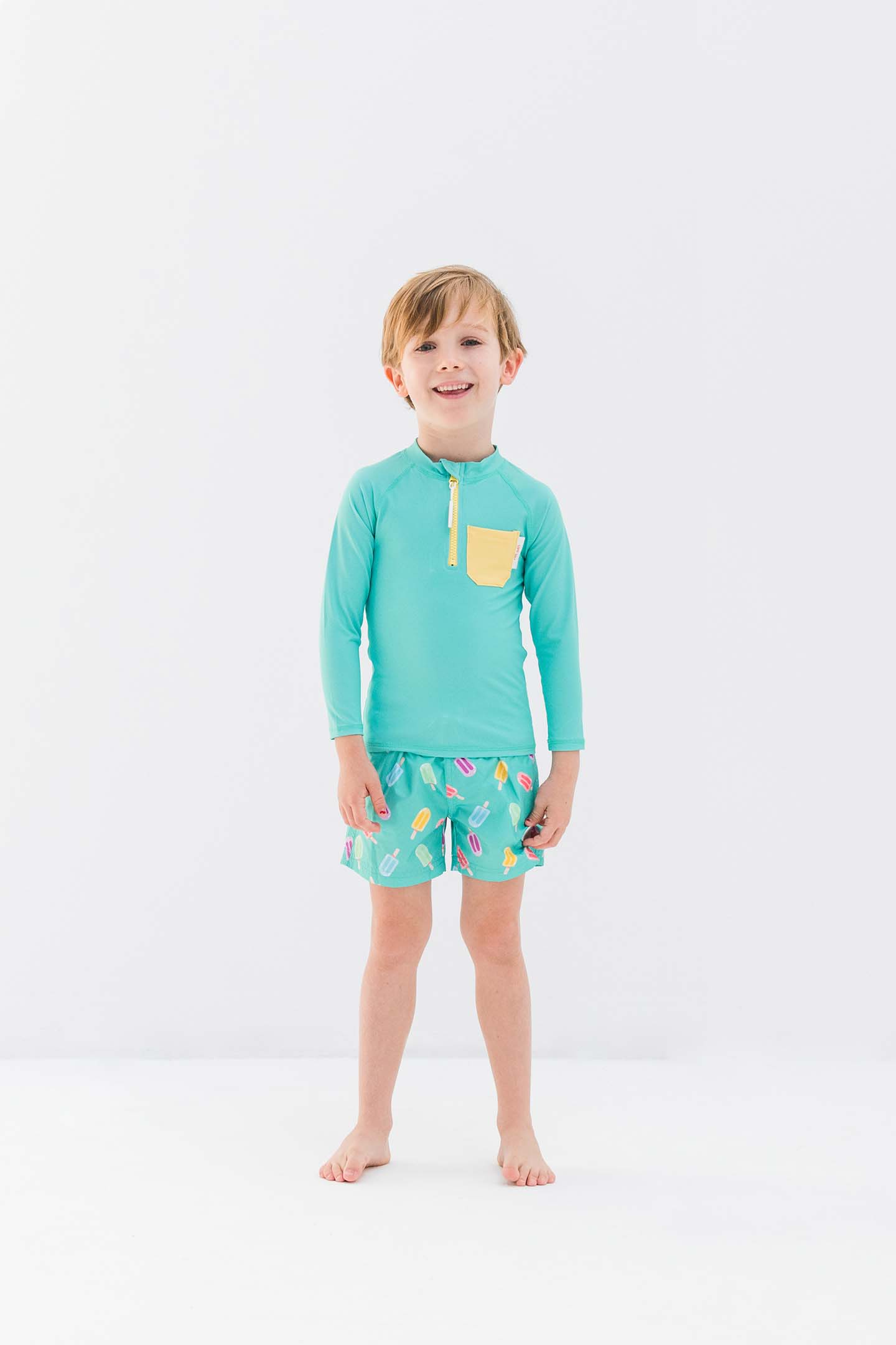 Bañador niño - Happy Popsicle Verde