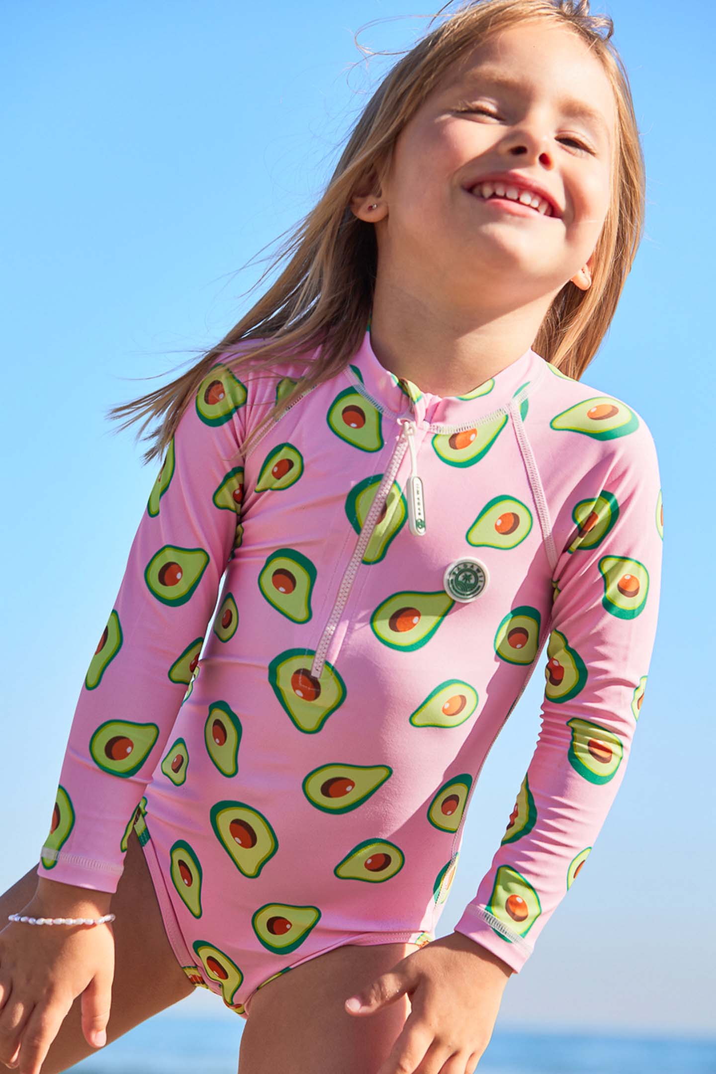 Bañador niña - Aguacates rosa