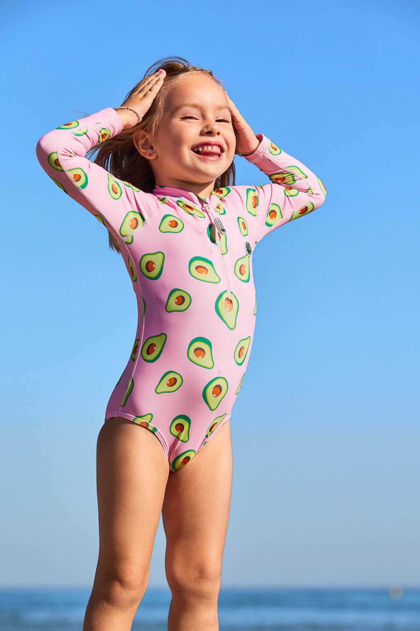 Bañador niña - Aguacates rosa