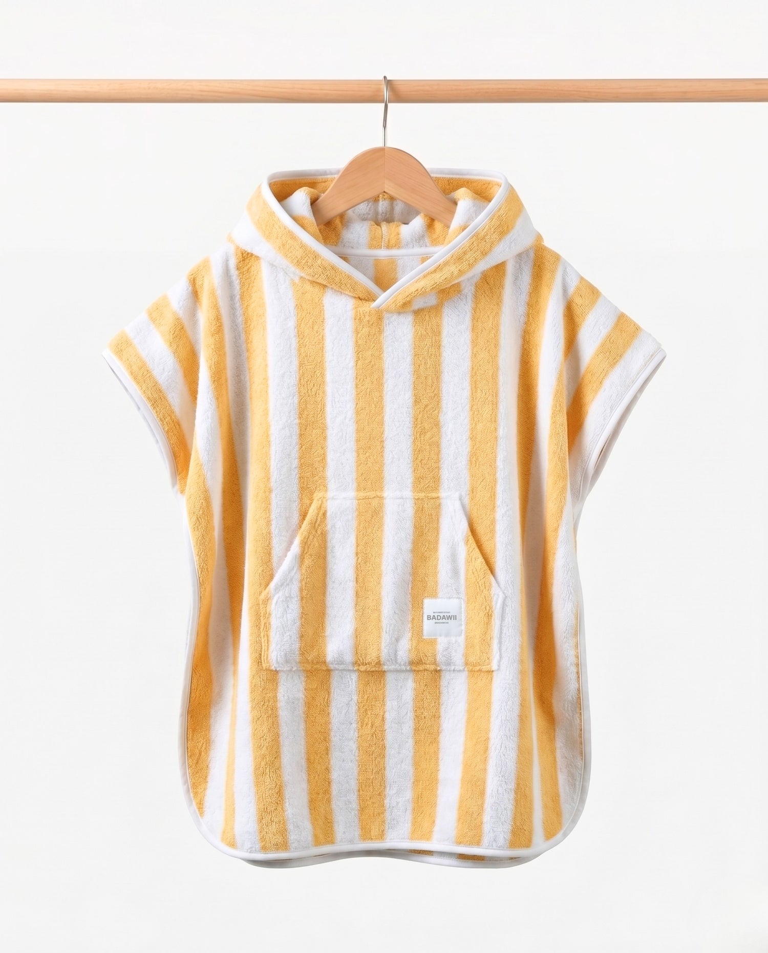 PONCHO TERRY KIDS - Rayas Amarillo