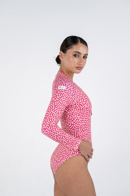 FATO DE BANHO MULHER - MANGA LONGA - Coral Reef