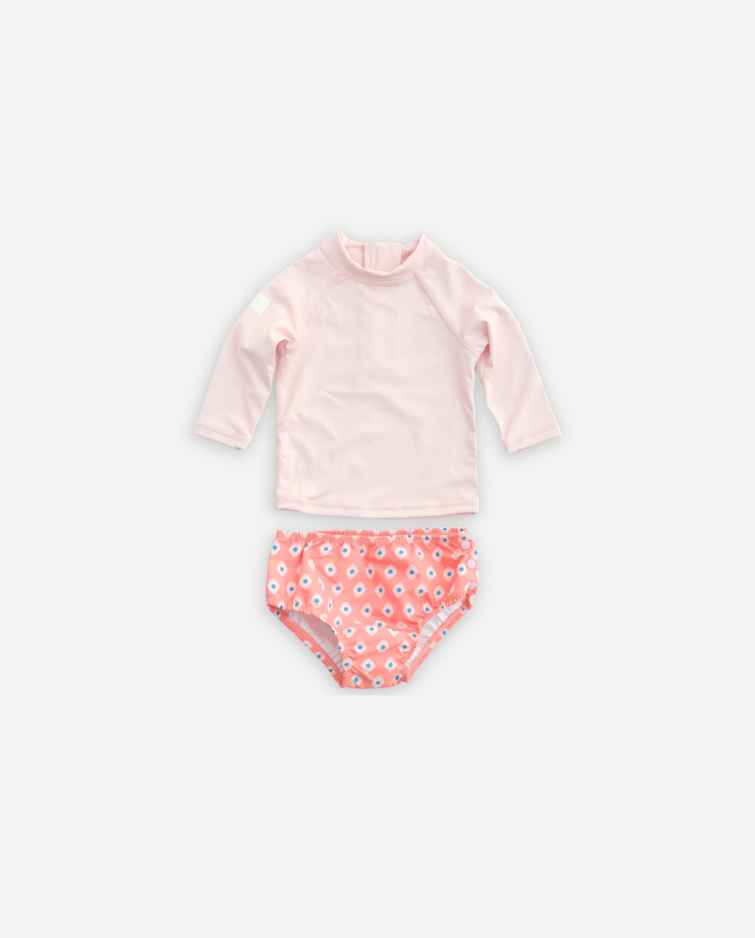 BABY BATH AND DIAPER SET - Peach Mosaic