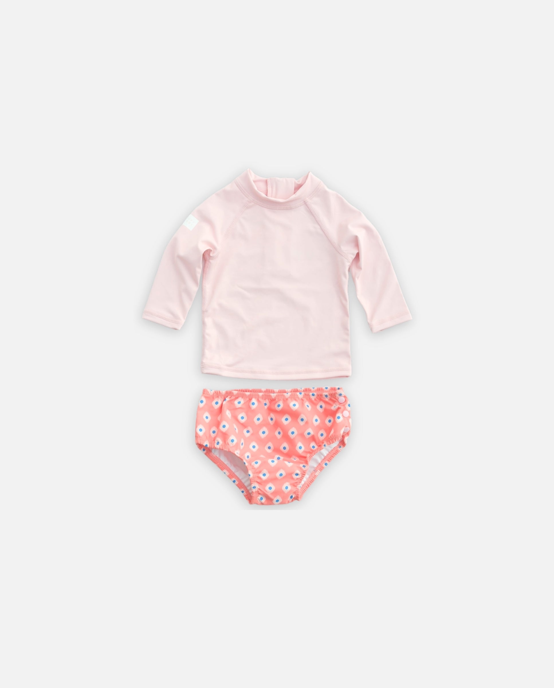 SET BAÑADOR PAÑAL BEBE - Peach Mosaic