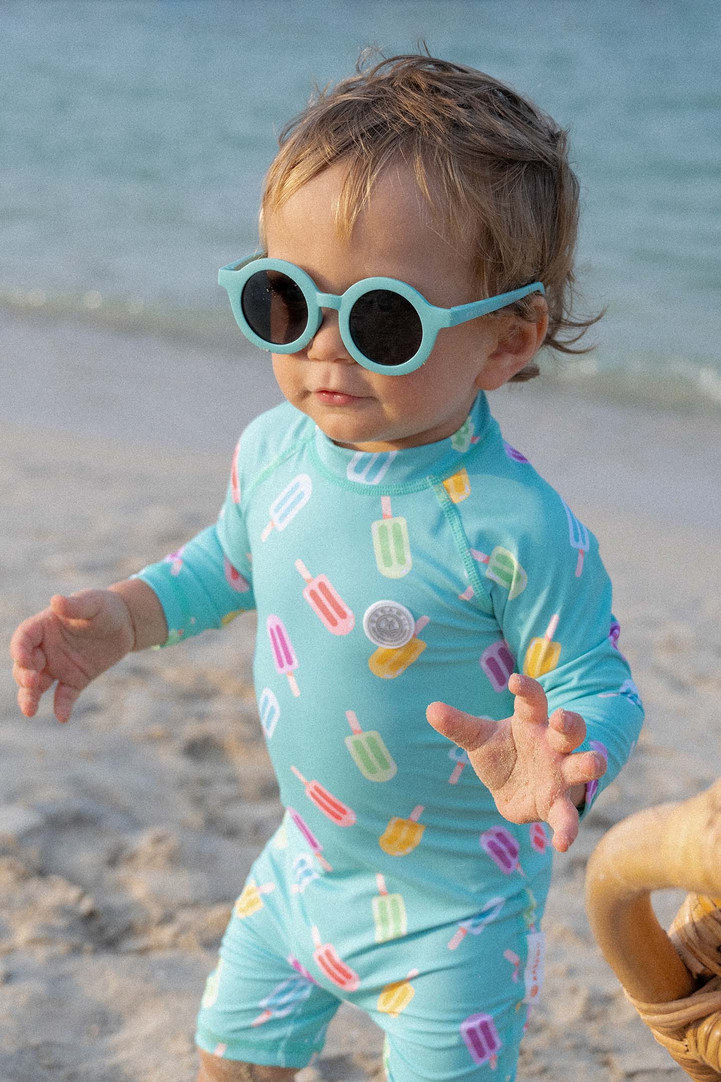 Fato de banho anti-UV para bebé - Happy Popsicle Green