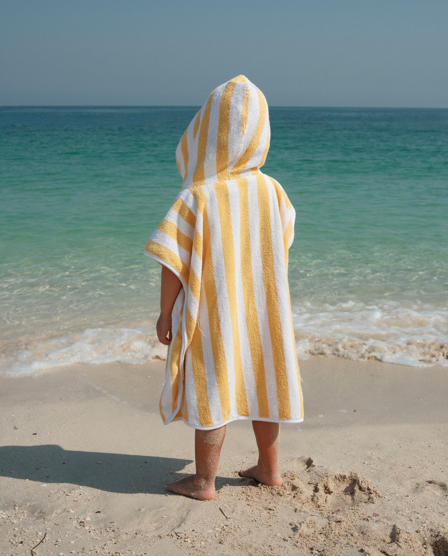 PONCHO TERRY KIDS - Rayas Amarillo