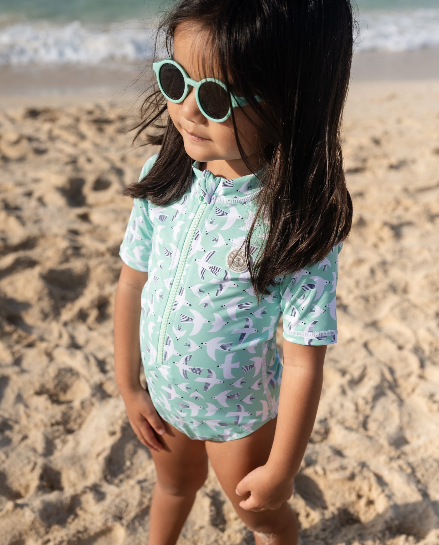 BAÑADOR NIÑA MANGA CORTA - Seagull Breeze