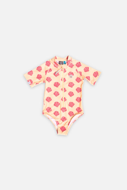 Fato de banho para menina Anti UV manga curta - Beach Shells