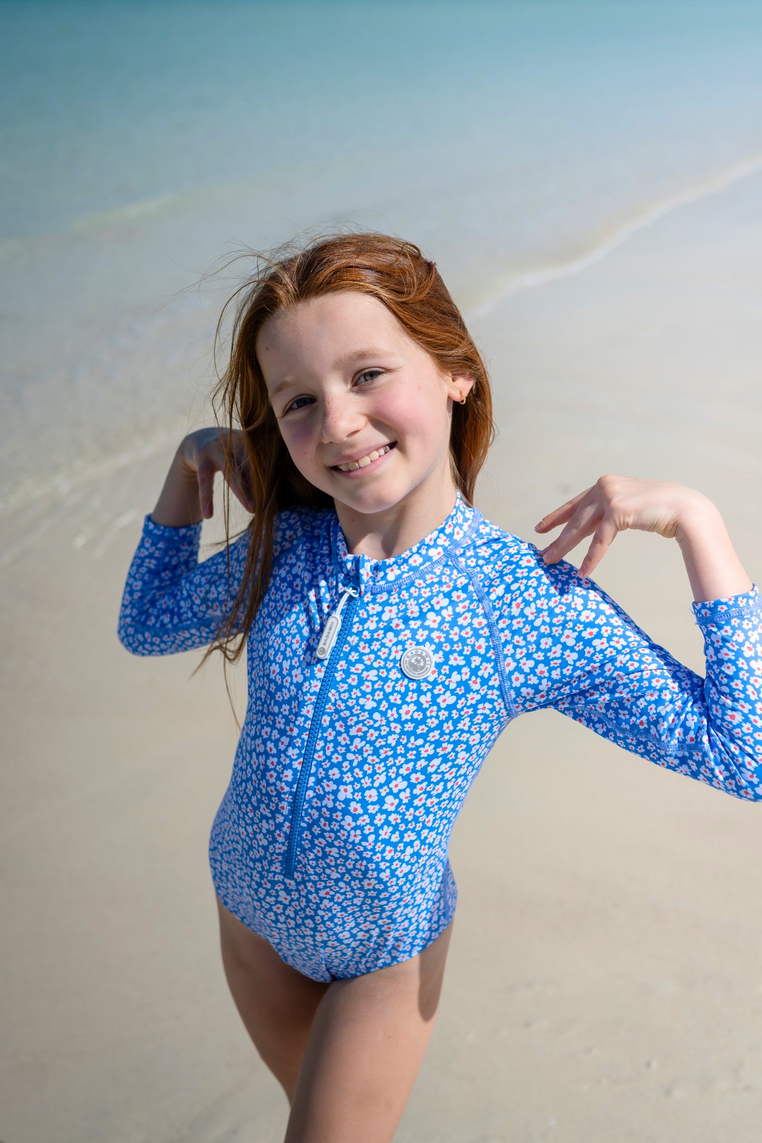 BAÑADOR NIÑA MANGA LARGA - Blue Garden
