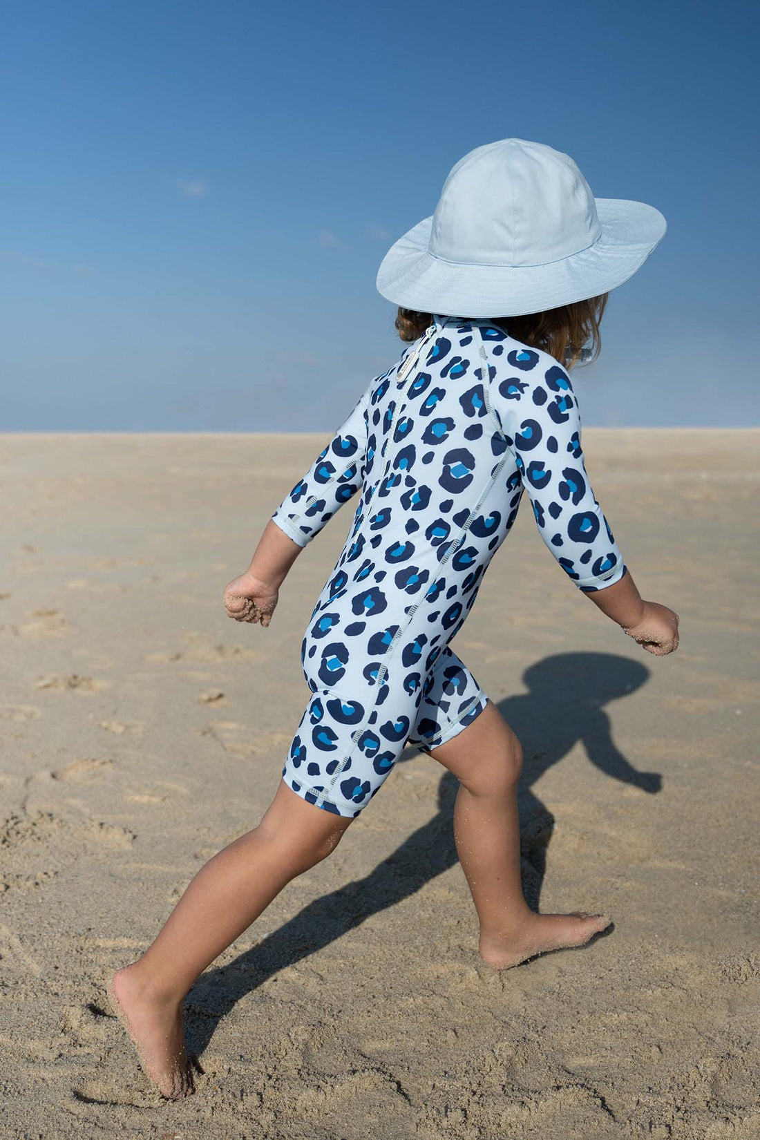 Chapéu anti-UV para bebês/meninos - Azul