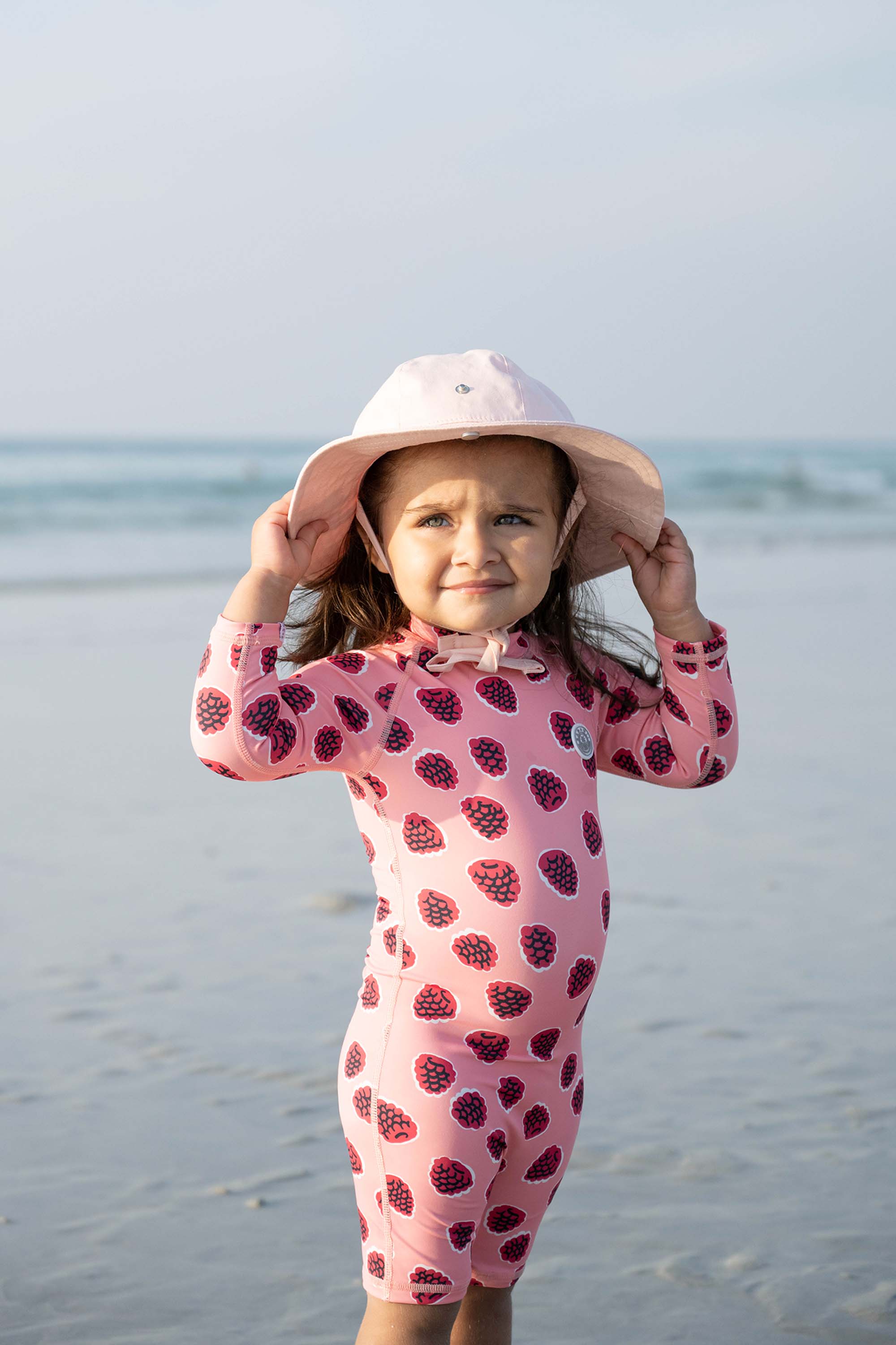 Cappellino anti-UV per neonati/bambini - Rosa