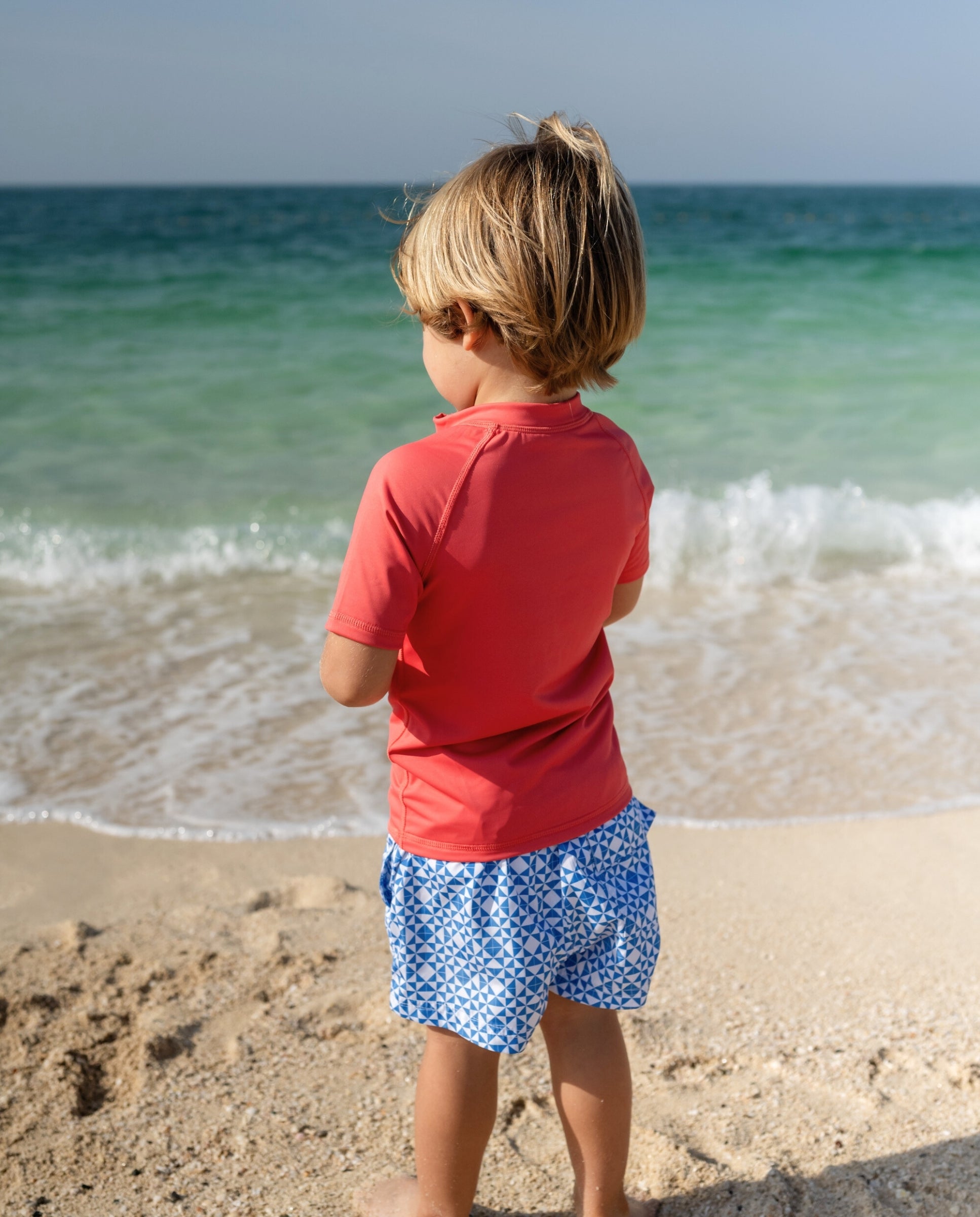T-shirt à manches courtes anti-UV pour garçon - Rouge Baie
