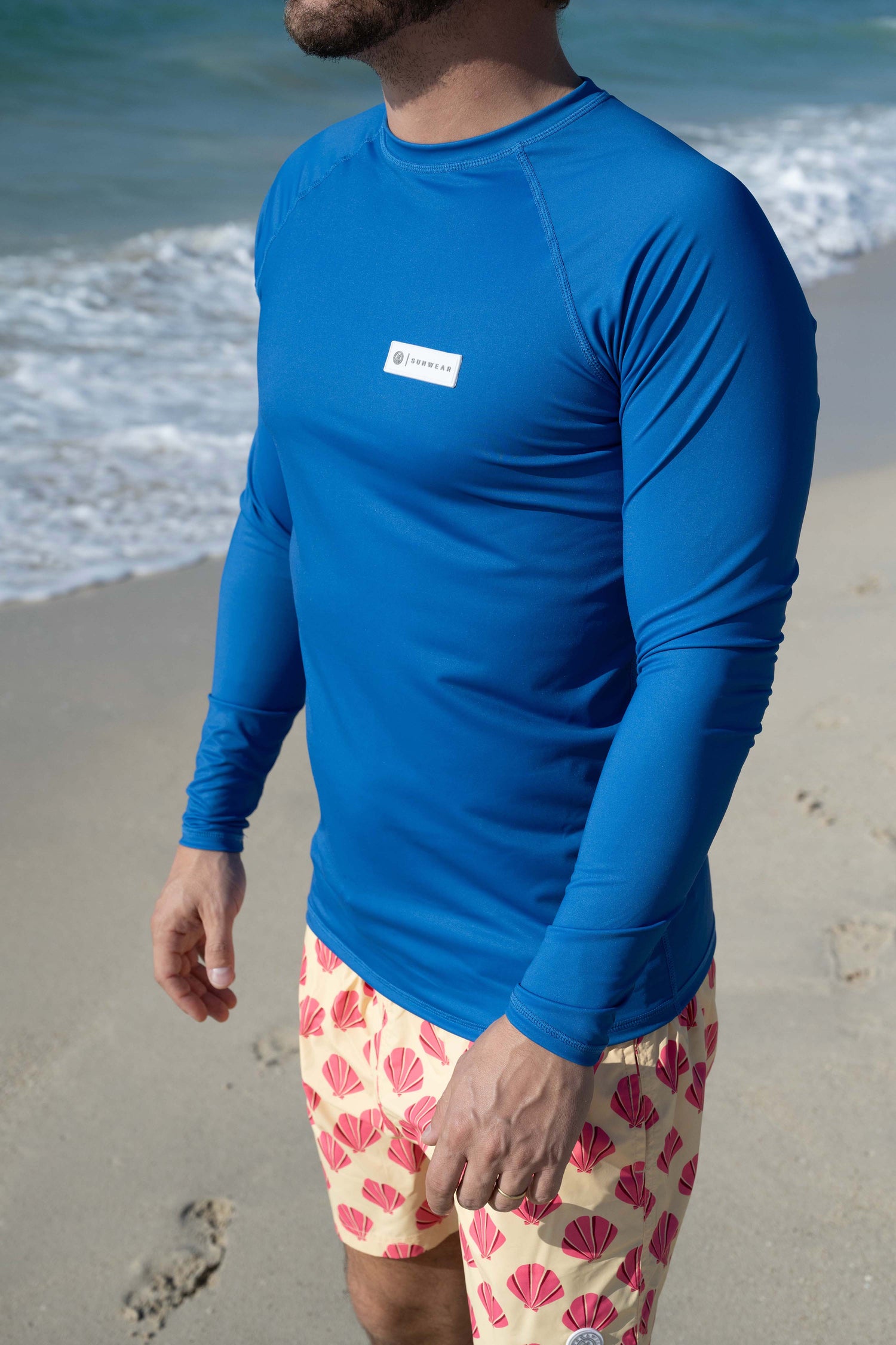Camiseta anti UV manga larga hombre  - Deep Blue