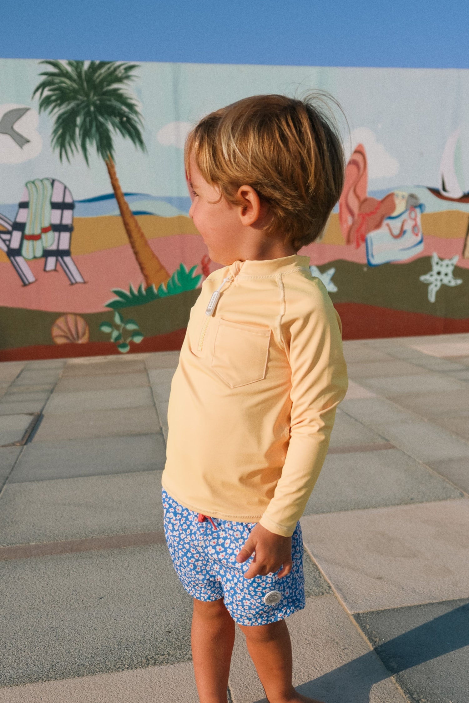 CAMISETA UV NIÑO - MANGA LARGA - Sunshine Yellow