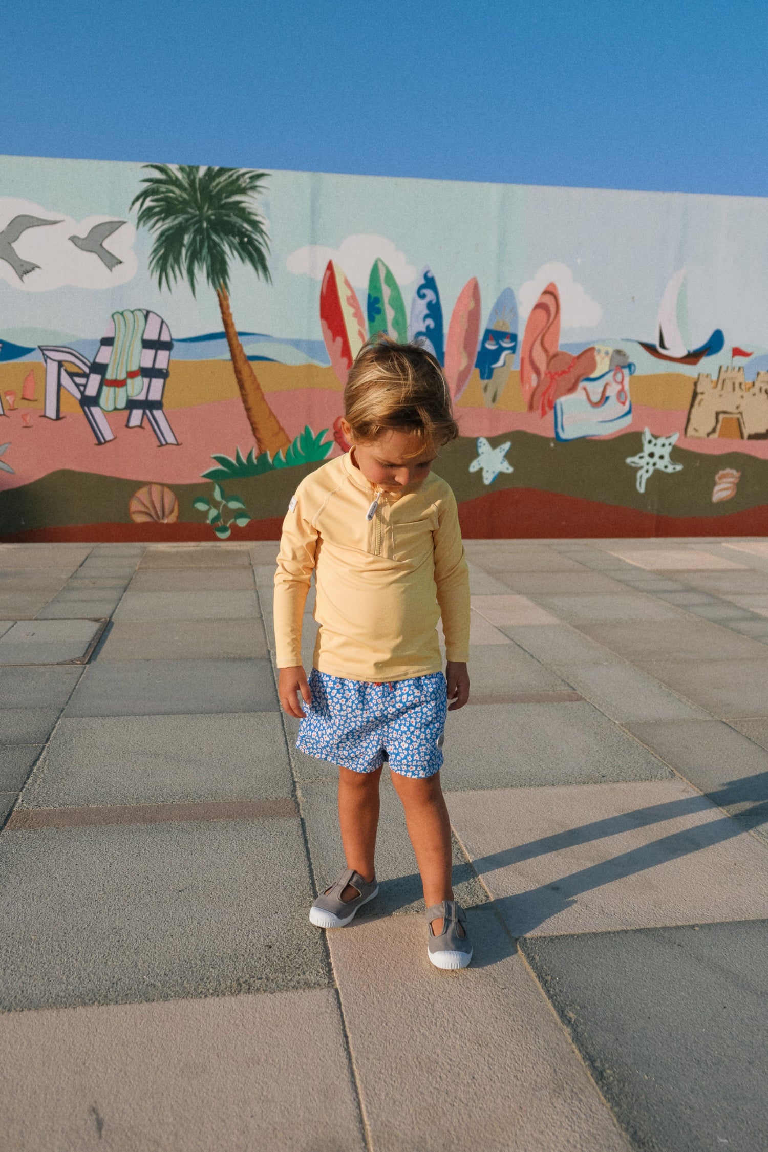 CAMISETA UV NIÑO - MANGA LARGA - Sunshine Yellow