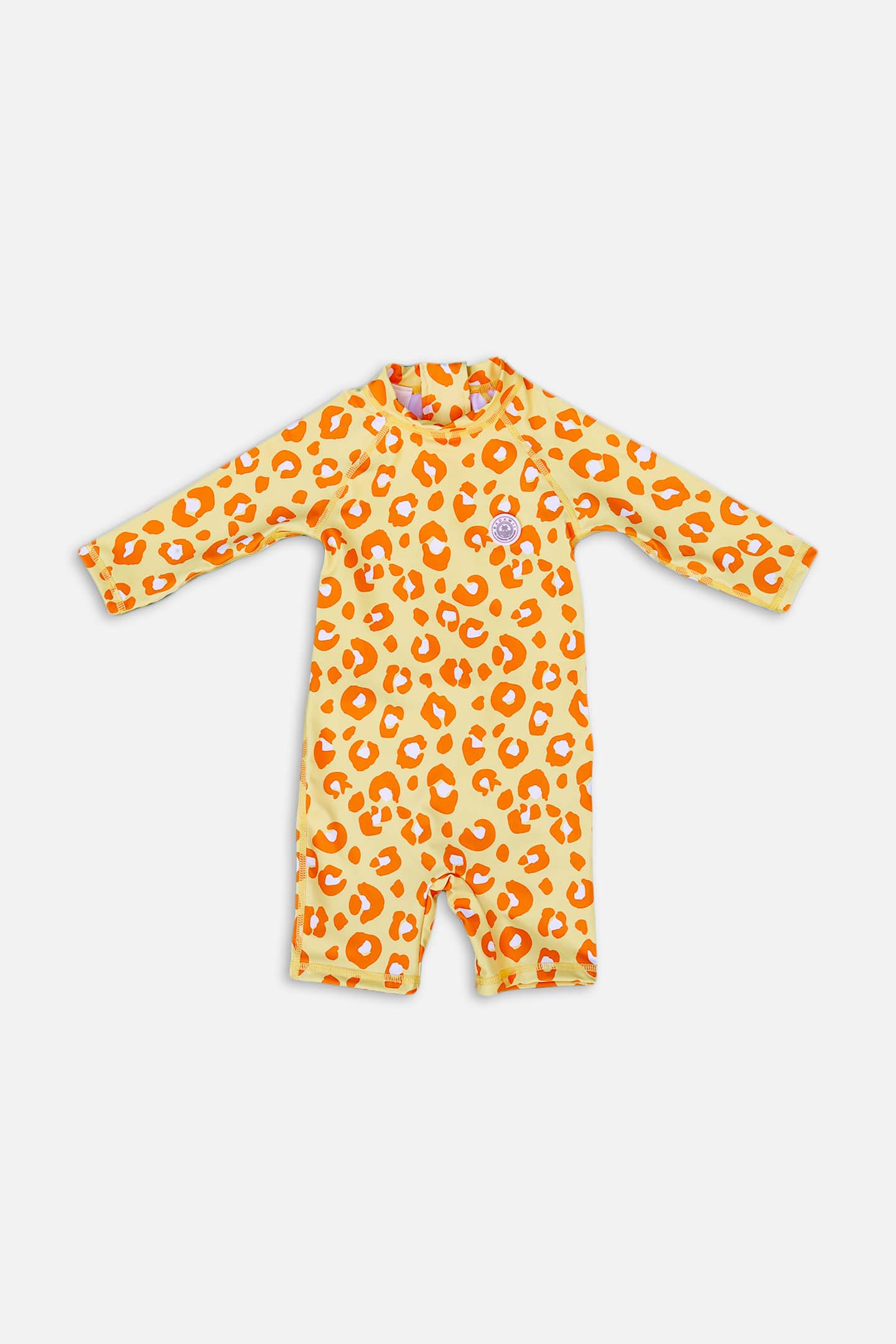 Fato de banho anti-UV para bebé - Animal Print Amarelo