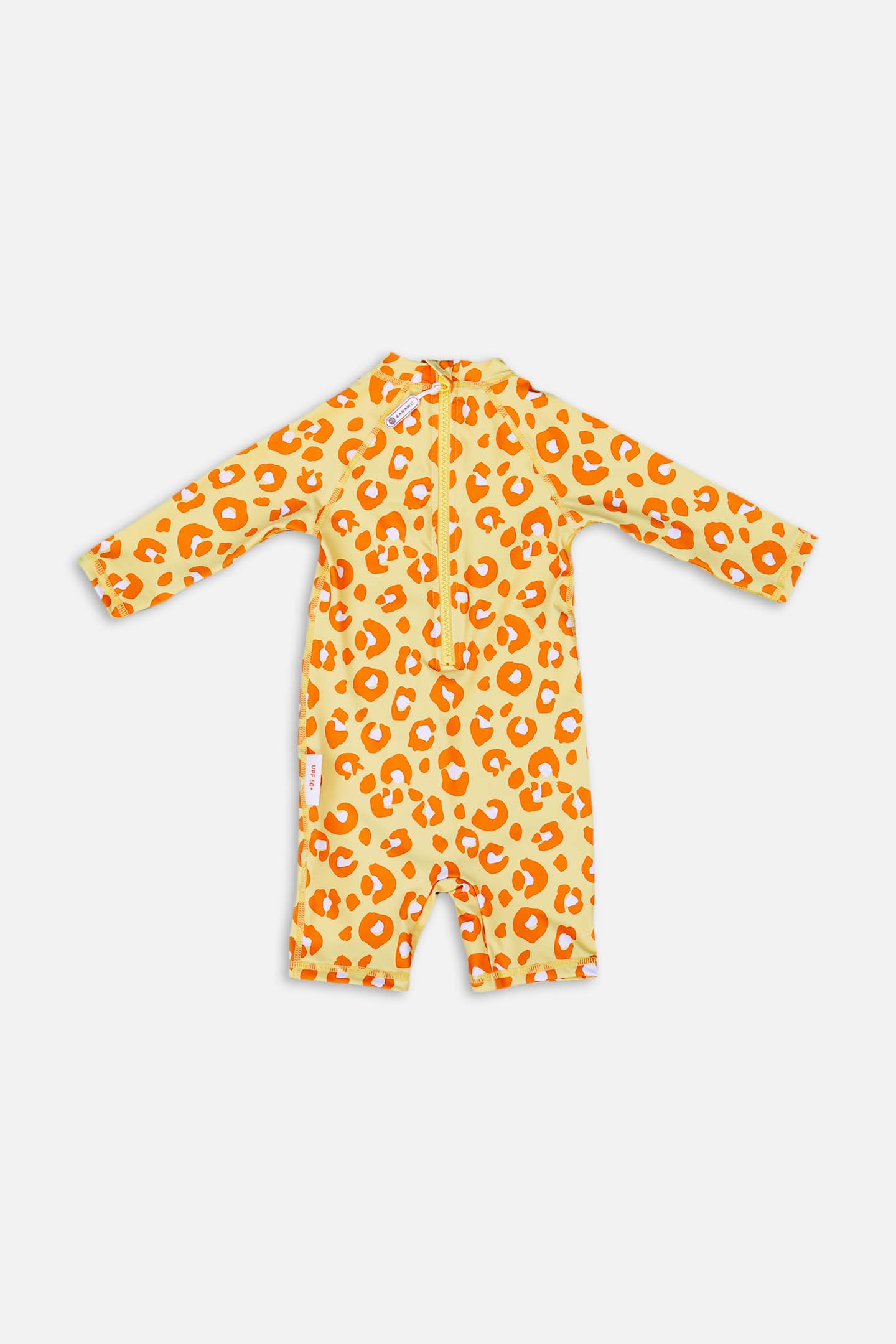 Fato de banho anti-UV para bebé - Animal Print Amarelo