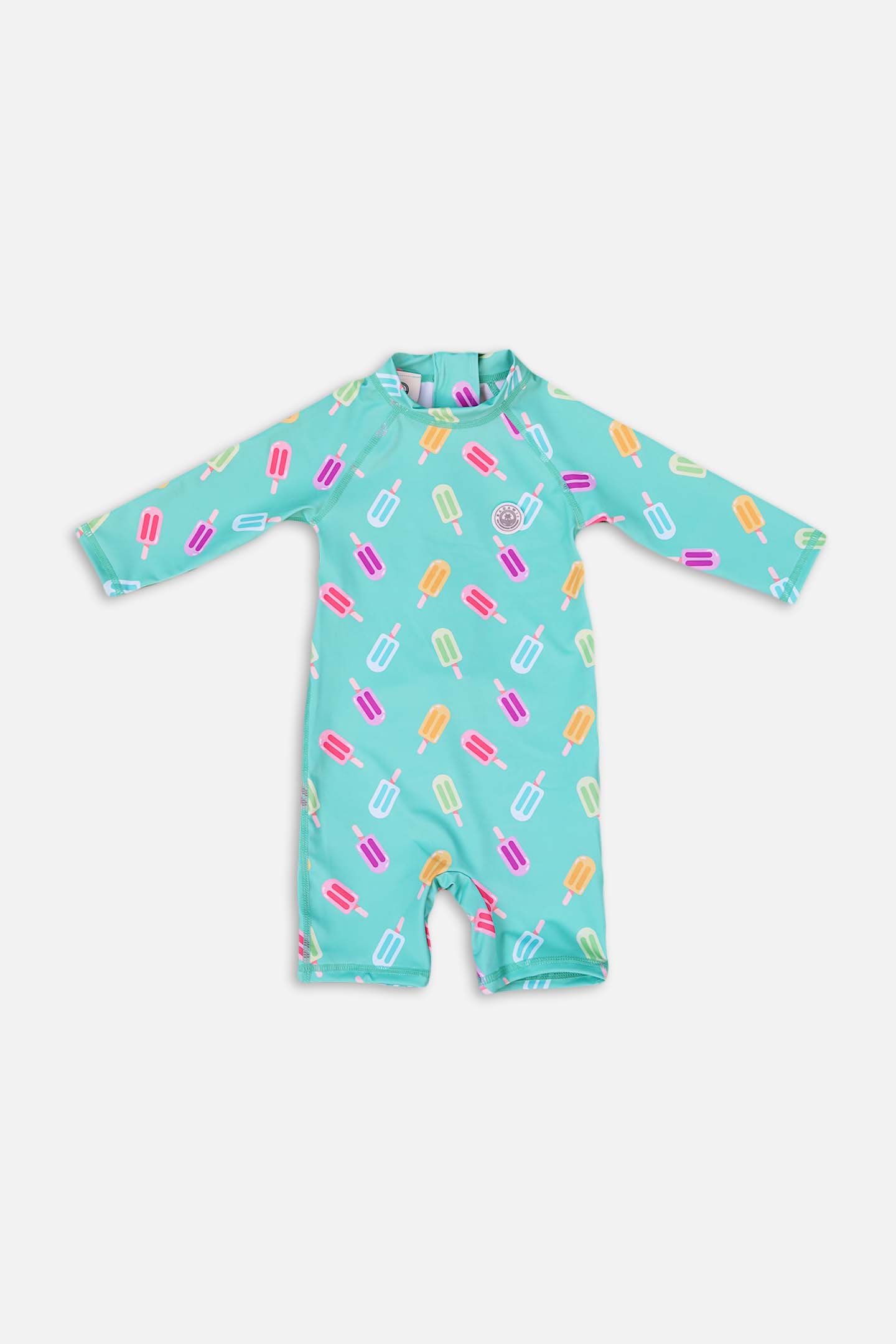 Anti-UV Baby Swimsuit - Happy Popsicle Green