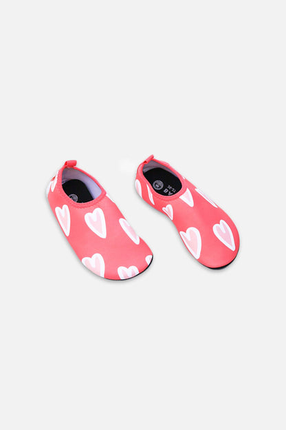 Non-slip bath slippers - Summer Love Red
