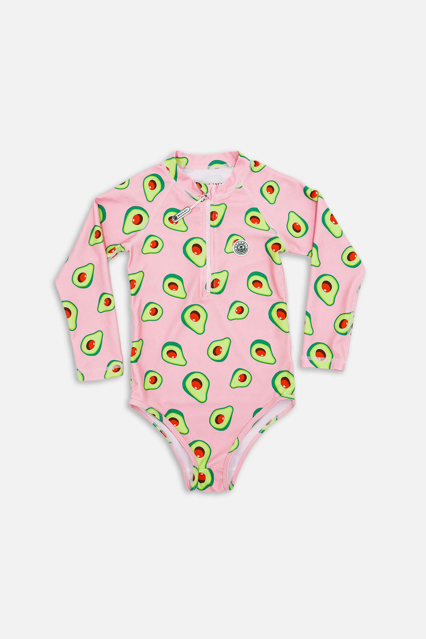 Fato de banho menina - abacate rosa