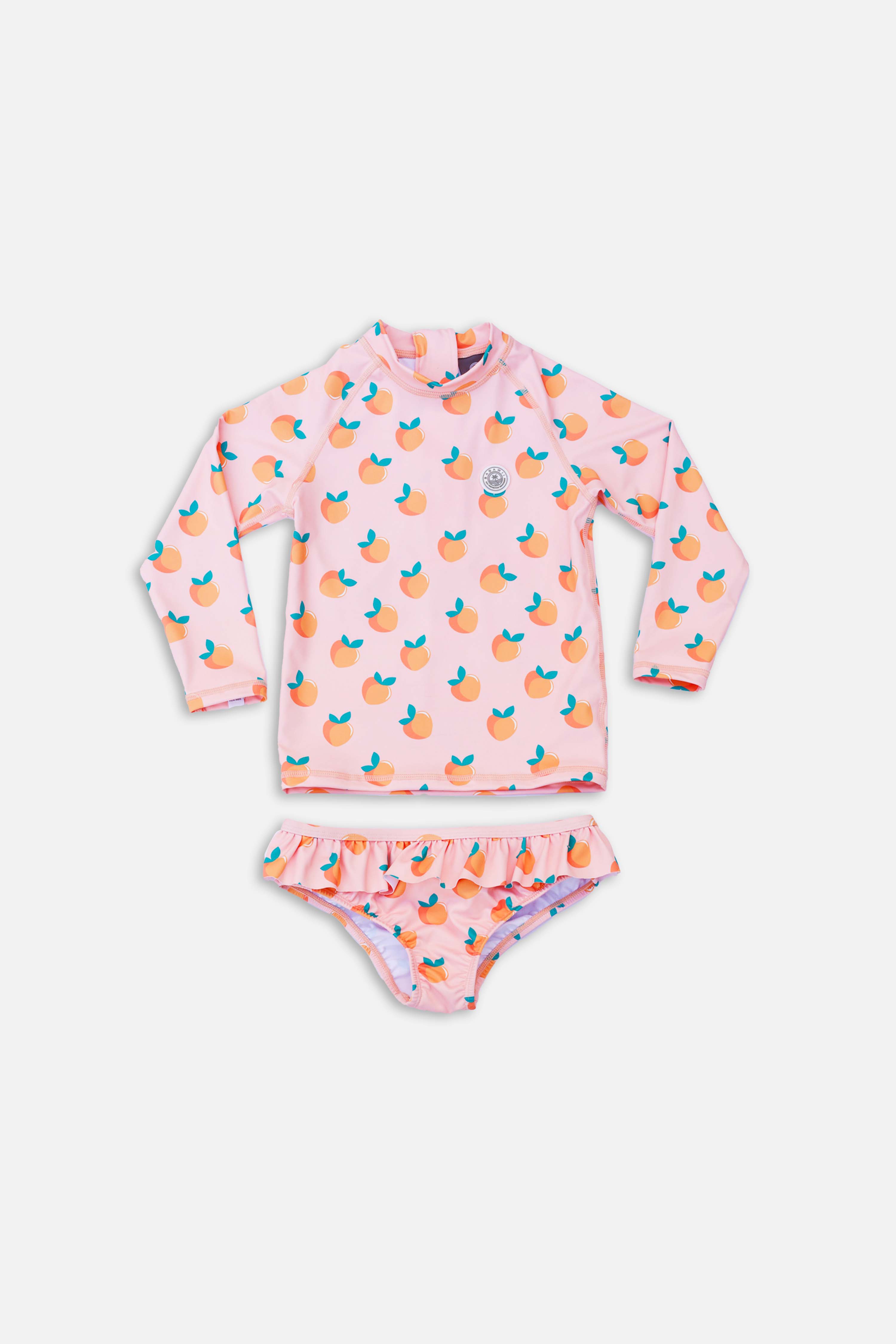 Girl UV Swimsuit 2 piece set - Sweet Peach