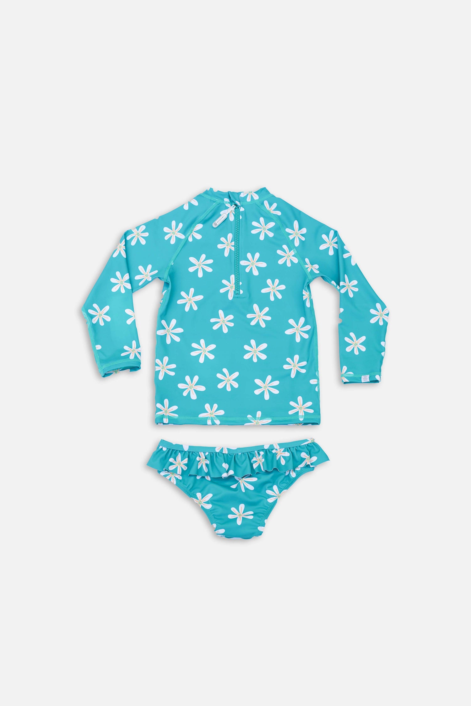 Girl UV Swimsuit 2 piece set - Tropical flowers
