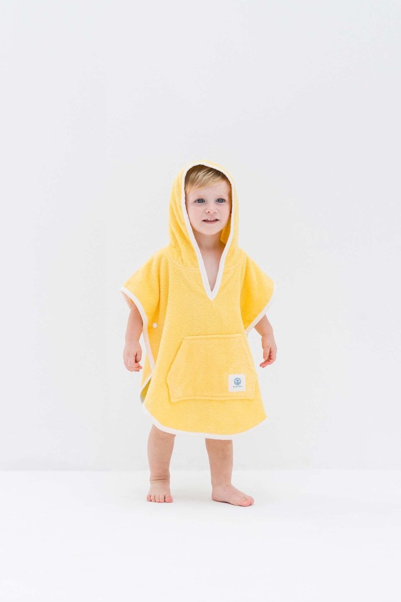 Poncho toalha bebê/menino - Amarelo Sol